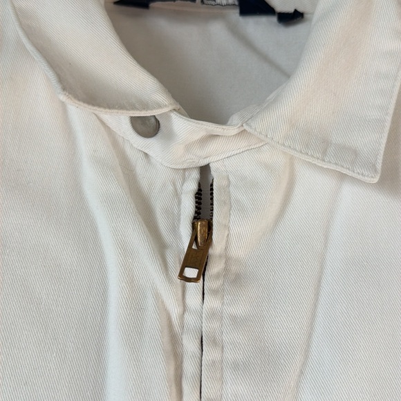 POLO Ralph Lauren White Cotton Twill Harrington Jacket Vintage - Picture 2 of 11